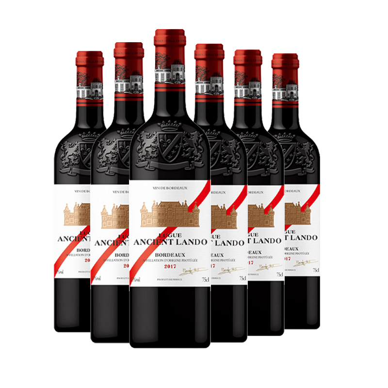法国原瓶进口AOC级露歌古兰多干红葡萄酒750ml*6瓶